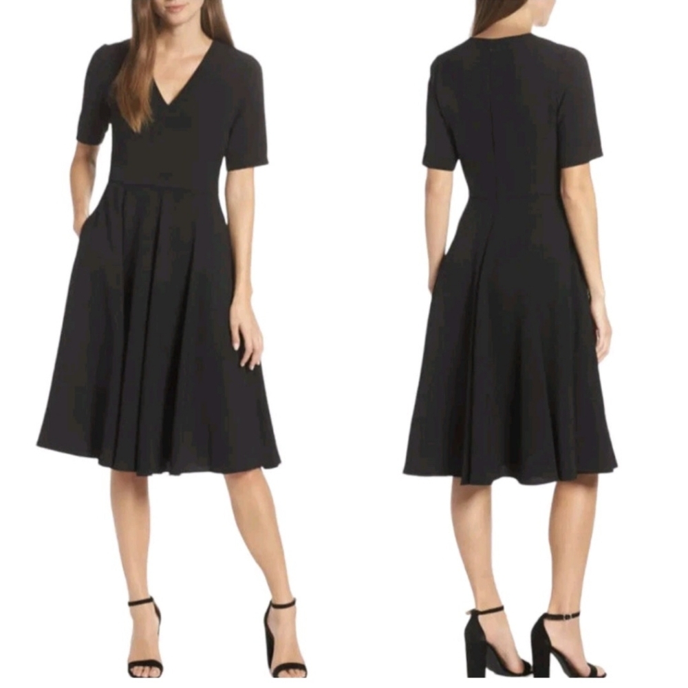 Gal Meets Glam Black Midi Dress